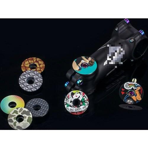 1 1/8 Aluminum Alloy Bicycle Headset Top Cap Threadless Stem Cover Road MTB Bike Stem Accessories Headset Top Cap Cover