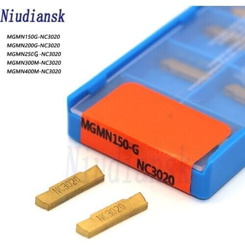 MGMN150 MGMN200 MGMN300 MGMN400 NC3020 10PCS slotted carbide inserts metal turning lathe tools grooving tool