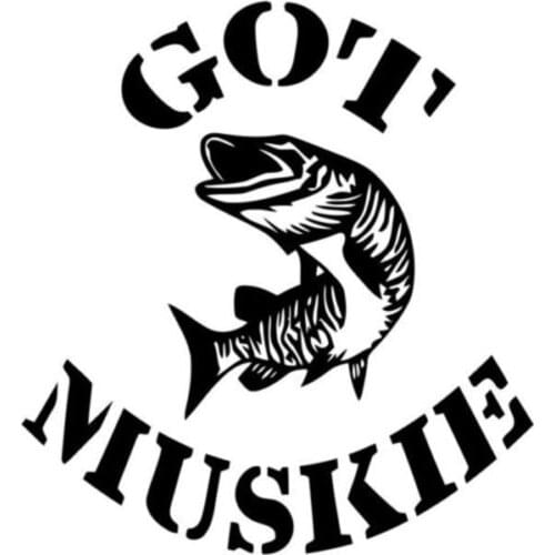11.6cm*12.5cm Got Muskie Fishing Stickers Decals Car Accessories S4-0383