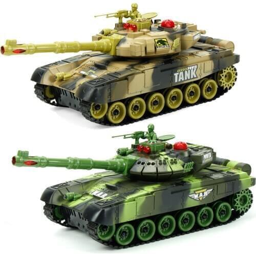 12Inch Remote Control Tank Military Tactical Vehicle RC Fighting Battle Tank Kit Toy For Kids Birthday Christmas Gifts