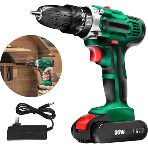 12V 3/8'' Cordless Drill Rotary Tool Mini 2 Speed Electric Hammer Screwdriver With Battery Charger Power Tool Set