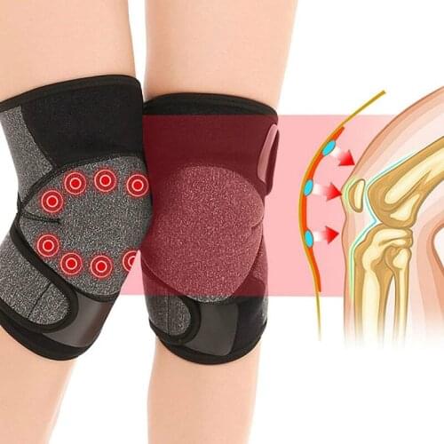2pcs Heating Knee Pads Knee Support Tourmaline Magnetic Therapy Kneepad Pain Relief Arthritis Winter Sports Safety Elder Gifts