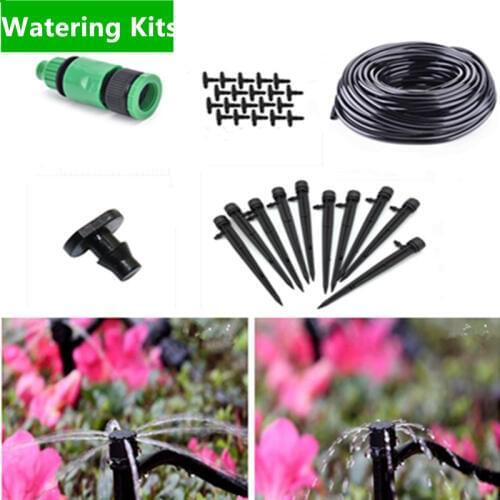 25m Automatic Micro Drip Irrigation System Garden Irrigation Spray Self Watering Kits With Adjustable Sprinkler Sprayers BA01