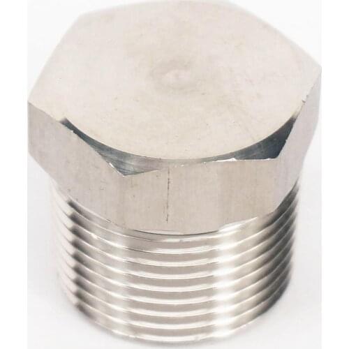 3/4" BSPT male End Cap 304 stainless steel Pipe Countersunk Plug hex head socket Pipe fittings