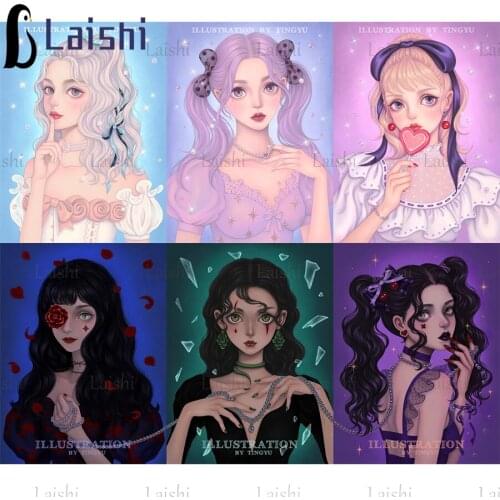 Diamond embroidery Cartoon cute little girl diamond mosaic diamond painting full square round stitch cross rhinestone pictures