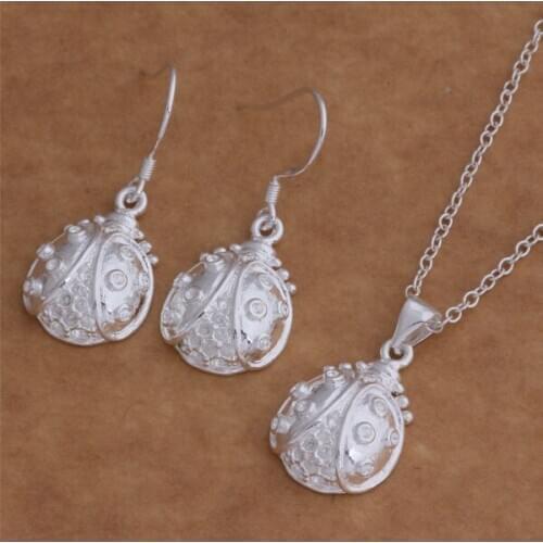 AS009 Hot sterling Jewelry Sets Earring 044 + Necklace 028 /aarairya aheaiyla silver color