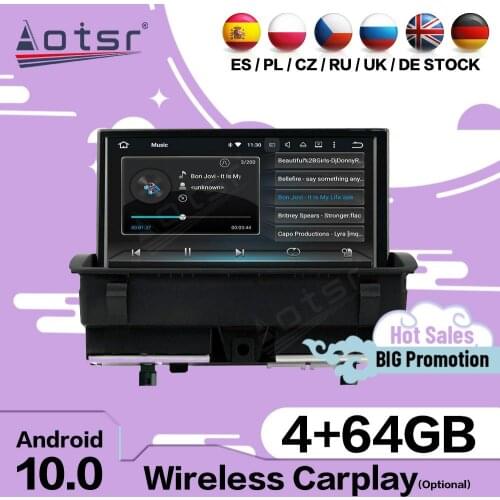 Carplay Multimedia Stereo Android 10 For Audi Q3 2010 2011 2012 2013 2014 2015 2016 2017 GPS Navi Audio Radio Receiver Head Unit