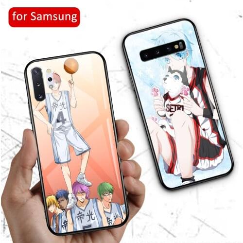 MimoseCase for Samsung A7 2018 Kurokos Basketball Glass Cover for Galaxy Note 8 9 10 plus S8 S9 S10 s20 plus s20 Ultra S10e