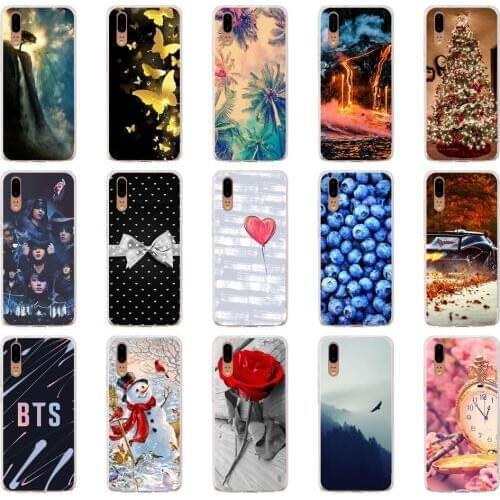 X Huawei P20 Case 5.8inch Huawei P20 Soft Rubber TPU Silicone Back Phone Case For Huawei P20 Cover Bag Cases