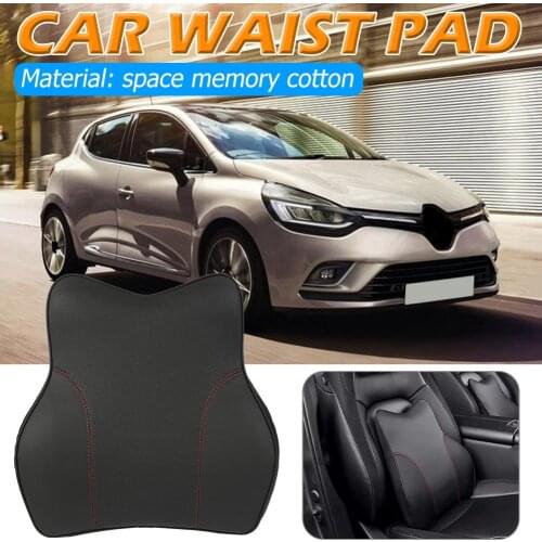 Black Memory Foam Car Waist Support Seat Back Lumbar Cushion Easy Disassemble Easy Clean Breathable Durable Neck Rest Pillow