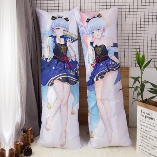 Game Genshin Impact Kamisato Ayaka Dakimakura Cover Cosplay Gifts Double-sided Pillow Cover Otaku Bedding Pillowcase