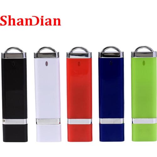 SHANDIAN fashion Creativity 4 Color 32GB 64GB Business USB Flash Drive Thumb Memory Flash Stick Pen drive birthday Gifts
