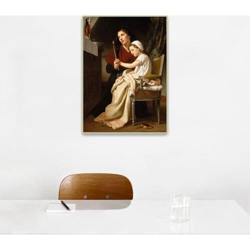 Citon William Adolphe Bouguereau《The Thank Offering》Canvas Oil Painting Artwork Poster Picture Modern Wall Decor Home Decoration