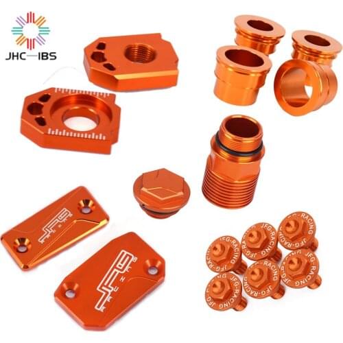 Motorbike Brake Cover Axle Block Rear Wheel Hub Bolts Brake Reservoir Cap For KTM SX125 150SX 450SX 200XCW 450SXF 2009 2010