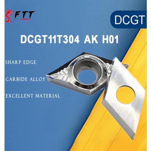 10pcs DCGT11T304 AK H01 DCGT32.51 Aluminum cutter blade Insert Cutting Tool turning tool CNC Tools AL +TIN Alloy wood