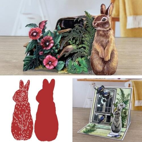 New Cute Bunny Metal Cutting Dies for DIY Scrapbooking Crafts Dies Cut Stencils Maker Photo Album Template Albums Decoration
