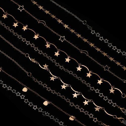 Star Moon Reading Glasses Metal Eye Wear Accessories Sunglasses Necklace Eyeglass Lanyard Glasses Chain 2020 New Fashion