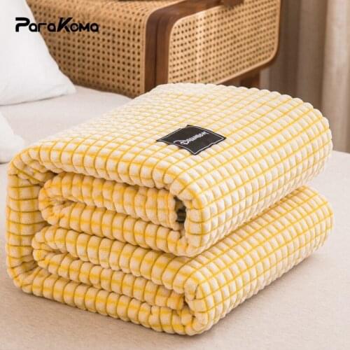 Japanese Simple Milk Fleece Blanket Soft Skin-friendly Blanket Thickening Warm Nap Coral Fleece Throw Blanket Blankets for Beds