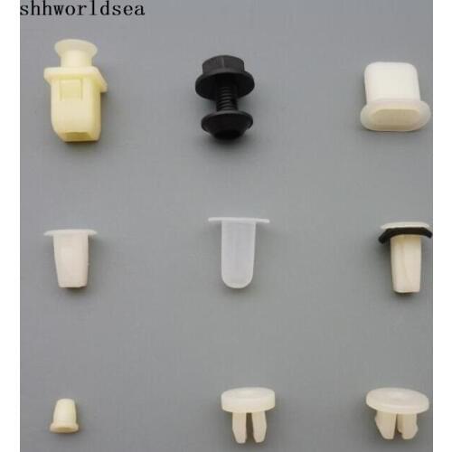 Shhworldsea 500pcs car fasteners door/license plate screw grommet barrel nut,hood seal to cowl to screw grommet