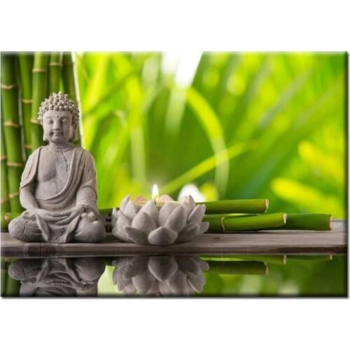Buddha statue lotus lamp diamond mosaic embroidery diamond painting 5D Full round square Religion rhinestones decorationZP-1827