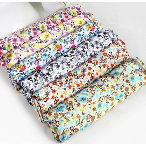 Wedding decoration satin Glossy fabric small flower Charmeuse sateen Polyester Tilda lining craft scarf ribbon material