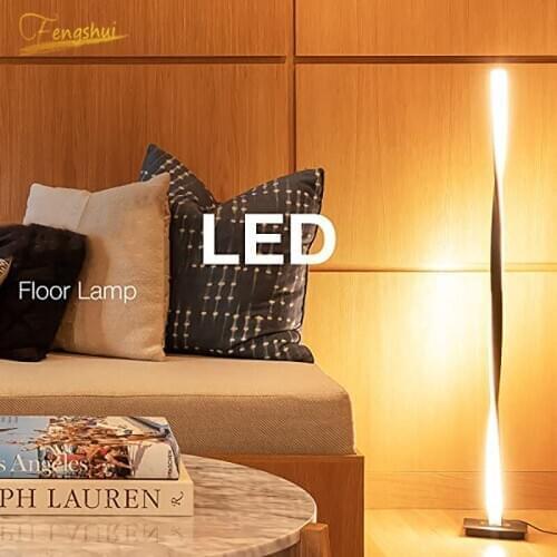 Nordic LED Floor Lamp Home Decoration Floor Lights Bedroom Bedside Reading Stand Lights Living Room Indoor Wooden Standing Lamps
