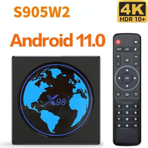 X98 Mini Smart TV Box Android 11 4GB RAM 64GB 32GB Amlogic S905W2 2.4G/5G Wifi 100M 4K 60fps Set Top Box X98Mini 2GB 16GB