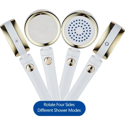 VEHHE 4 Sides Multifunction Freely Rotating Multi-faceted Water Saving High Pressure Shower Head Bathroom Accessory