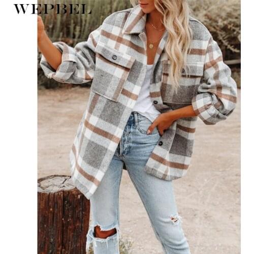 Женские пальто в клетку Wepbel China At AliExpress