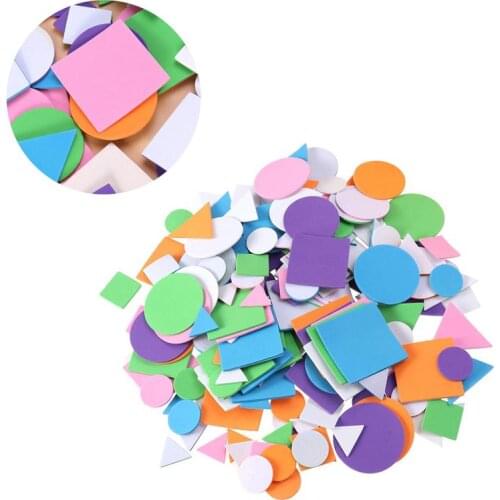 1250 Pcs Sticker Durable Geometric Shape Beautiful DIY Stickers Colorful Sticker Sponge Sticker for Children School