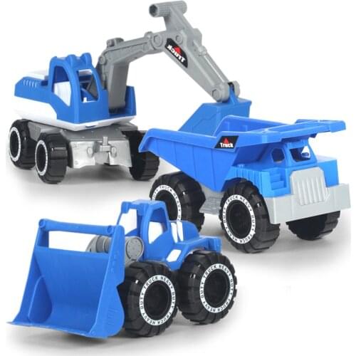 3Pcs Vehicles Toys Safe Practial Durable Useful Simulation Engineering Car Toy Vehicles Beach Toy Kids Supplies Excavator Truck