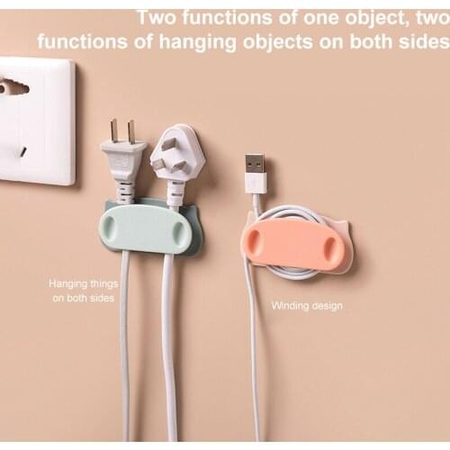 4pcs/lot Cute Piggy Cable Winder Organizer Cable Clip Desk Tidy Organiser Wire Cord USB Charger Cord Holder Organizer Holder