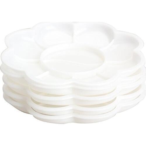 5Pcs Plastic Nail Art Paint Color Mixing Palette Plate Disk Essential Tool