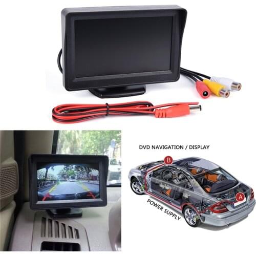 3.5'' LCD Car DashCamera Car Auto Rear View Backup Monitor Parking Mirror Night Vision Camera Reversing 24H Parking