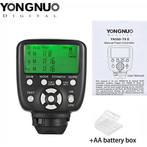 YONGNUO YN560-TX II Wireless Flash Trigger Controller Trasmitter for Yongnuo YN-560III YN560IV RF-602 RF-603 II for Canon Nikon