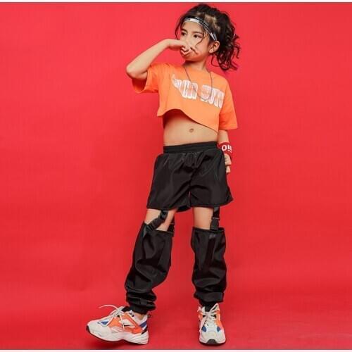 Kids Carnival Hip Hop Clothing Outfits Girls Vest jogger Pants Kids Jazz Dance wear Costumes Dancing Clothes performance Outfits