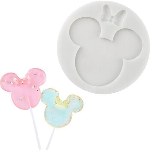 DIY Bow Mouse head Fondant Sugarcraft Silicone Mould Cake Decoration Tools Baking chocolate Clay Resin Mold