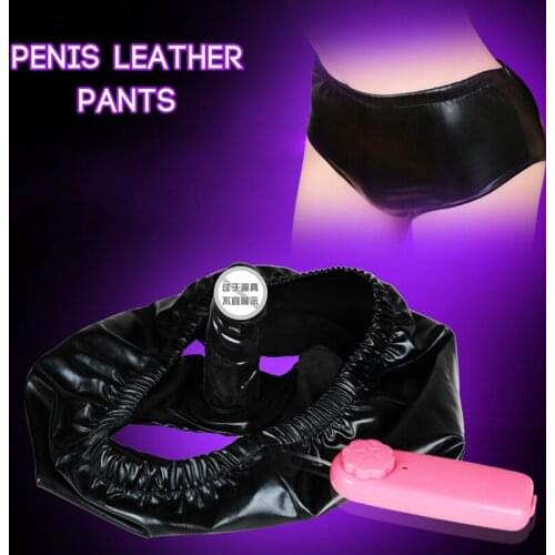 Faux Leather Elastic Strapon Dildo Pant Silicone Dildo Underwear Panties Penis Chastity Belt Toys for Couples Lesbian Women