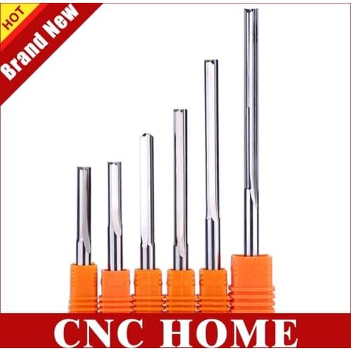 1pc 3.175mm 4mm 6mm 8mm Shank 2 Flute Carbide End Mill CNC Router Bit Engraving Woodworking Tool Straight Slot Milling Cutter