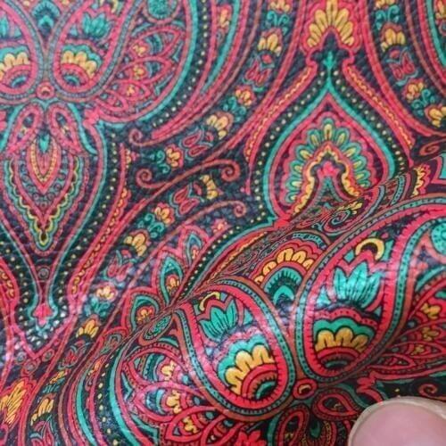 Synthetic PU Bandanna ethnic style ptinted leather material