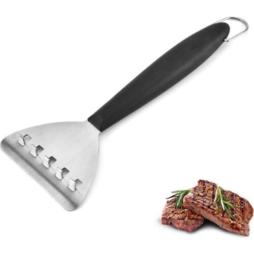 Stainless Steel Grill Griddle Scraper Plastic Handle BBQ Griddle Scraper Cleaner Scraper BBQ Tools Kitchen Supplies Accessories