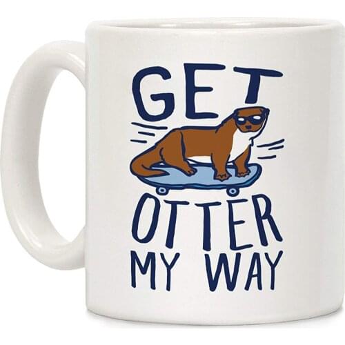 Get Otter My Way White 11 Ounce Ceramic Coffee Mug
