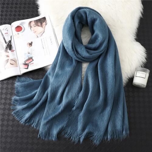 2019 Hijab Hot Selling New Winter Warming Thickening Pure Cashmere Scarf Female Shawl Bandana Cachecol Women Scarves Pashmina
