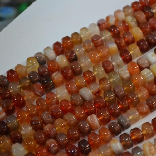 Fashion 6*9mm Natural Stone Red Agates Abacus Flat Bead Necklace Bracelet Jewelry Wholesale Free Shipping