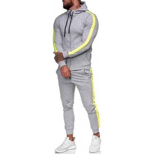 Spring Hoodie+Pants Sets 2 Pieces Autumn Running Tracksuit Men Sweatshirt Sports Set Gym Jogging Clothes Male Running Clothing