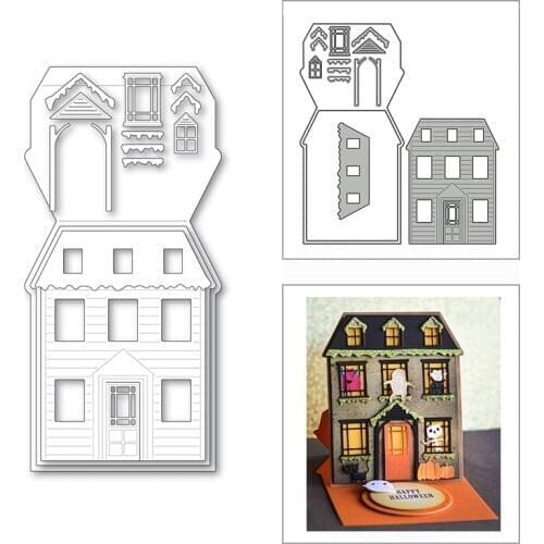 New 3D Winter House Villa Building 2020 Metal Cutting Dies for DIY Scrapbooking and Card Making Decor Embossing Craft No Stamps