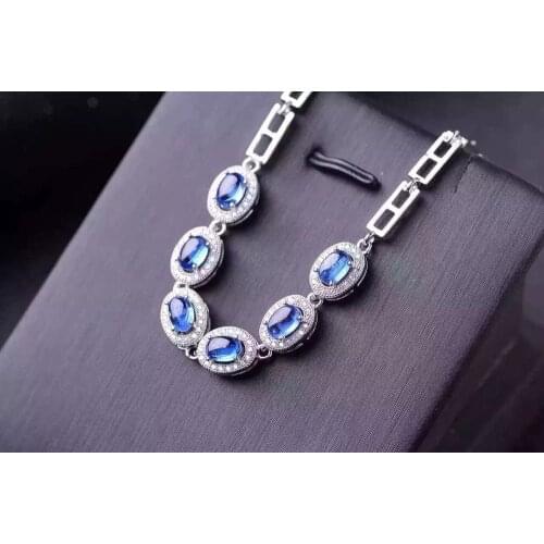 New Design Kyanite Bracelet 925 sterling silver Fine jewelry Natural And Real Kyanite Bracelet Nerw Arrival