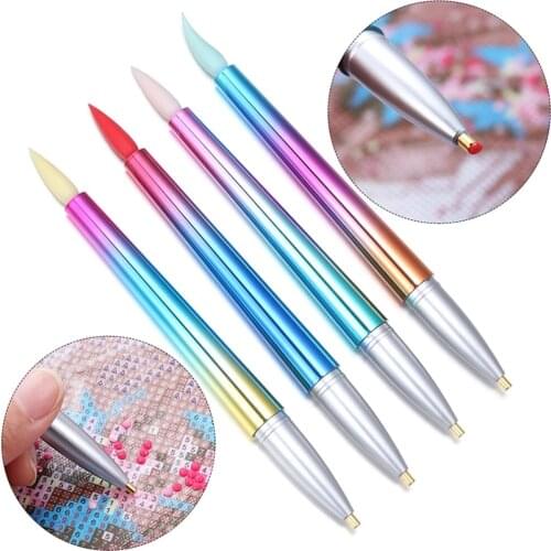 DIY Diamond Painting Pen Tool Candle Head Shape Rhinestones Point Drill Pencils Stitch DIY Framed Drill Eco-friendly Craft