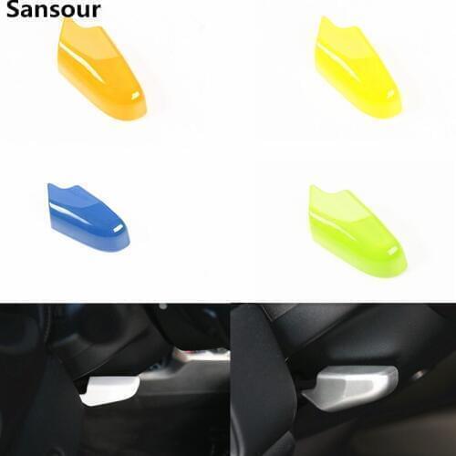 Sansour Car Steering Wheel Steering-wheel Up Down Adjust Switch Button Cover Trim Sticker ABS For Jeep Renegade 2015-2016