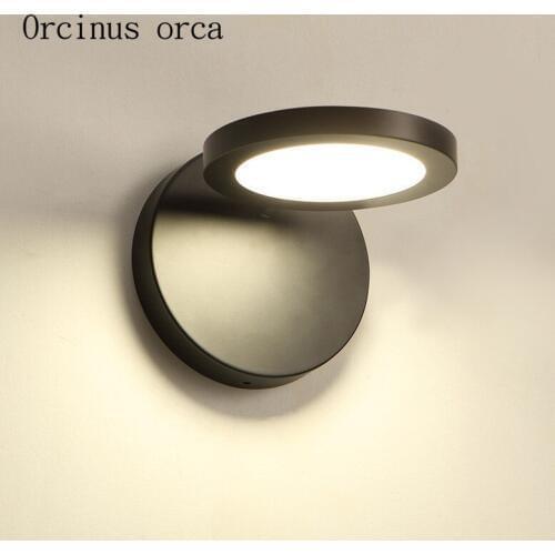 The Nordic minimalist modern led living room wall aisle stairs bedroom bedside lamp creative personality wall lamp free shipping